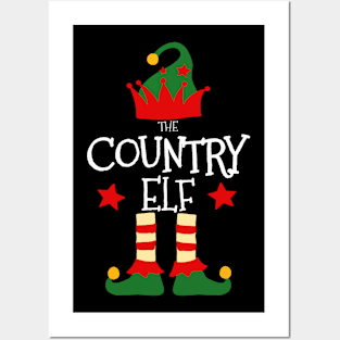 Country Elf Matching Family Group Christmas Party Pajamas Posters and Art